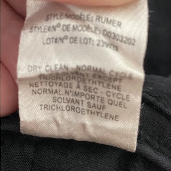 Theory Black Rumer Linen Blend Pants Womens Size 0 (677) - Picture 7 of 7